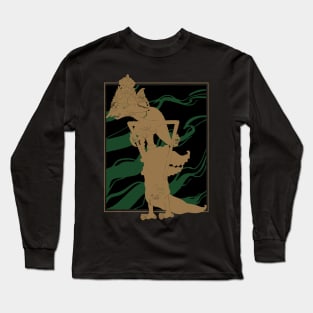 Indonesian wayang rukmini shadow puppet vector Long Sleeve T-Shirt